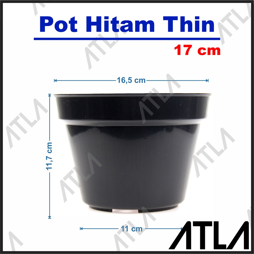 Jual Pot Plastik Cm Thin Bulat Tempat Tanaman Bunga Hidroponik Cm