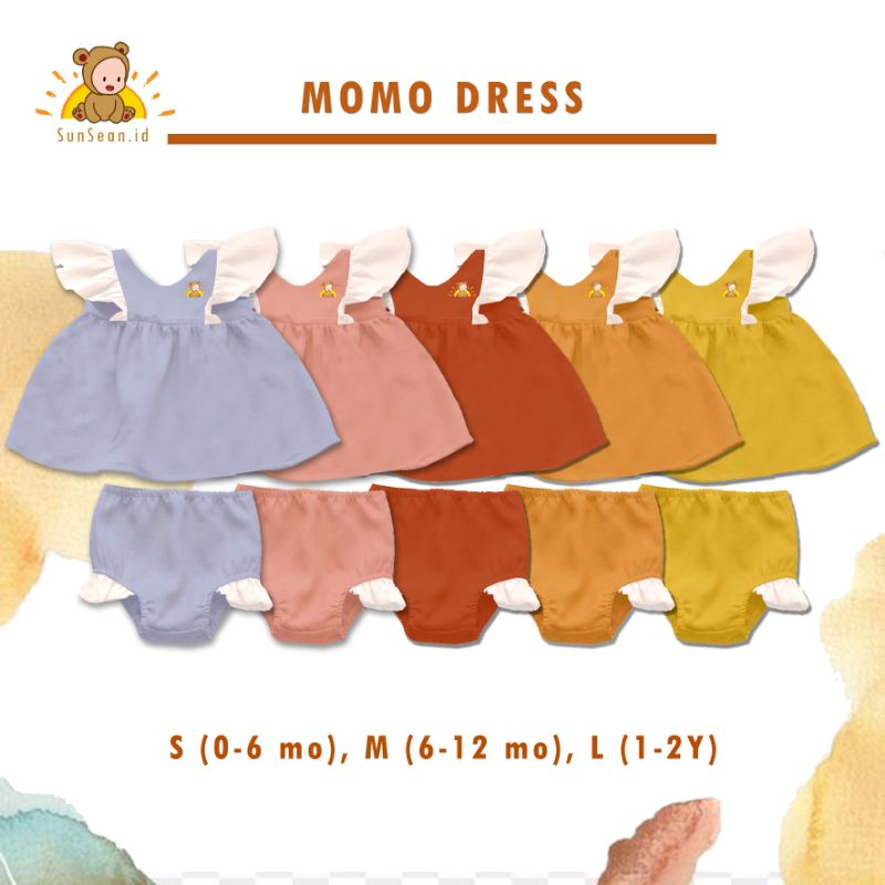 MOMO SET SS-021 | SETELAN BAYI PEREMPUAN | BAJU CELANA ANAK CEWEK 0 3 6 BULAN 1 2 TAHUN