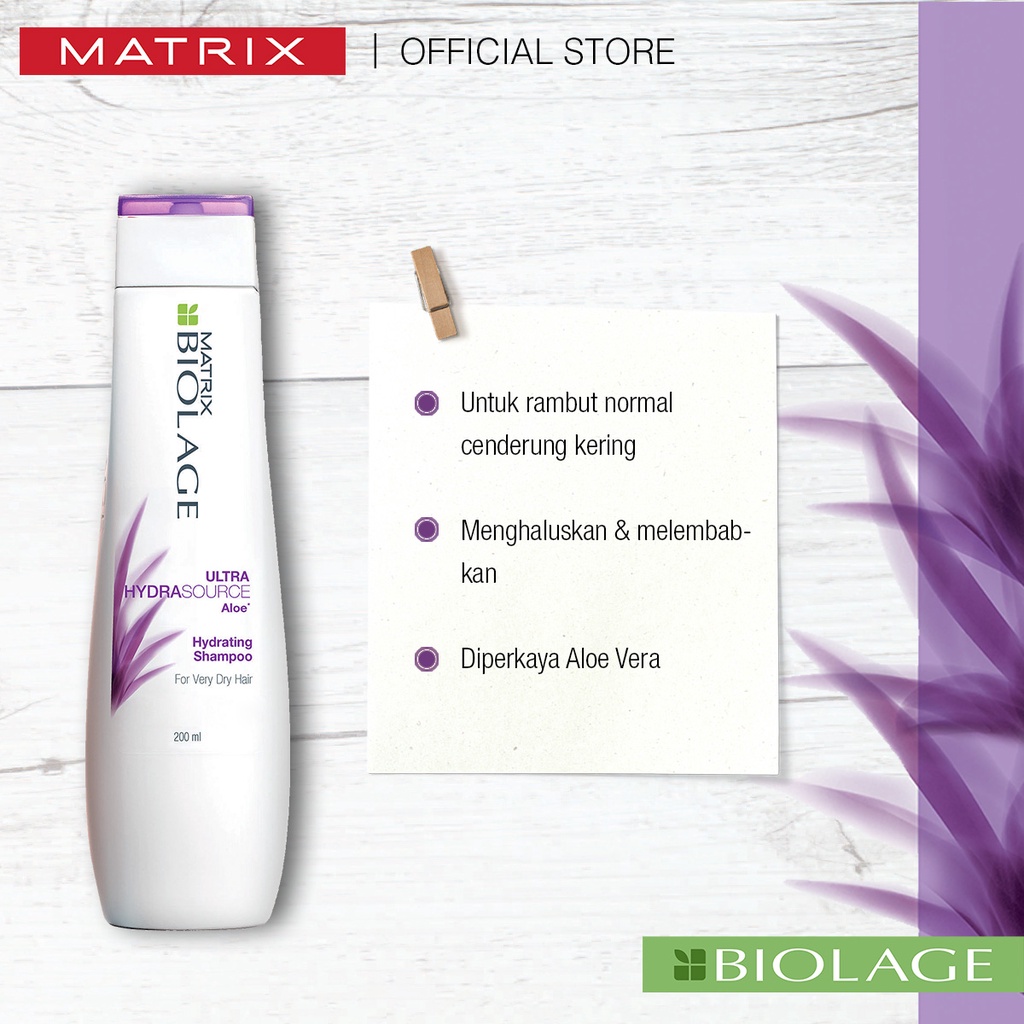 MATRIX Biolage Ultra Hydrasource Shampoo - Shampo Pelembab Perawatan Penghalus Rambut Kering 200 ml