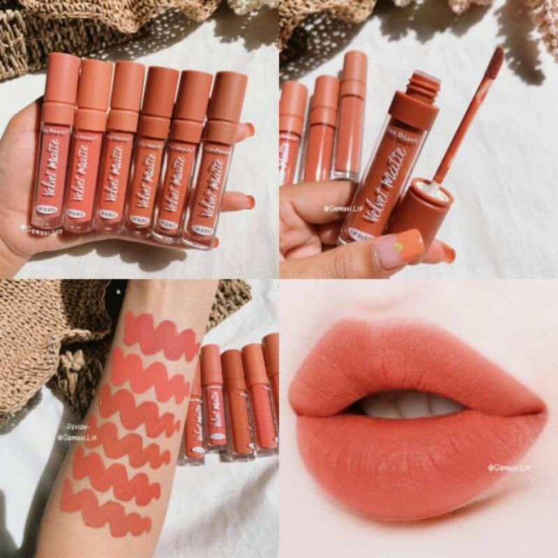 Medan Termurah velvet bulat kiss bauty lipstik Lipcream cantik