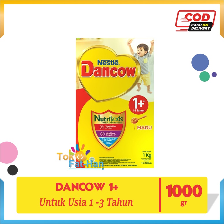 DANCOW 1+ SUSU 1000G / FORMULA ANAK RASA MADU 1kg