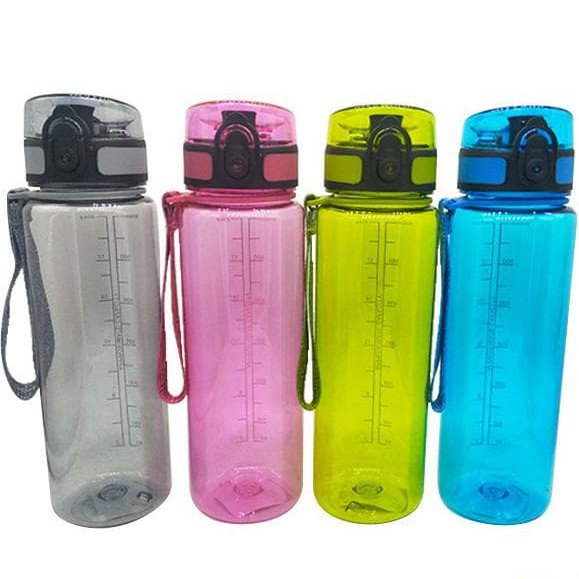 H207-1 [BENING] Botol Minum Sport Kancing Clip On 600ml Tumbler Air Polos +Tali