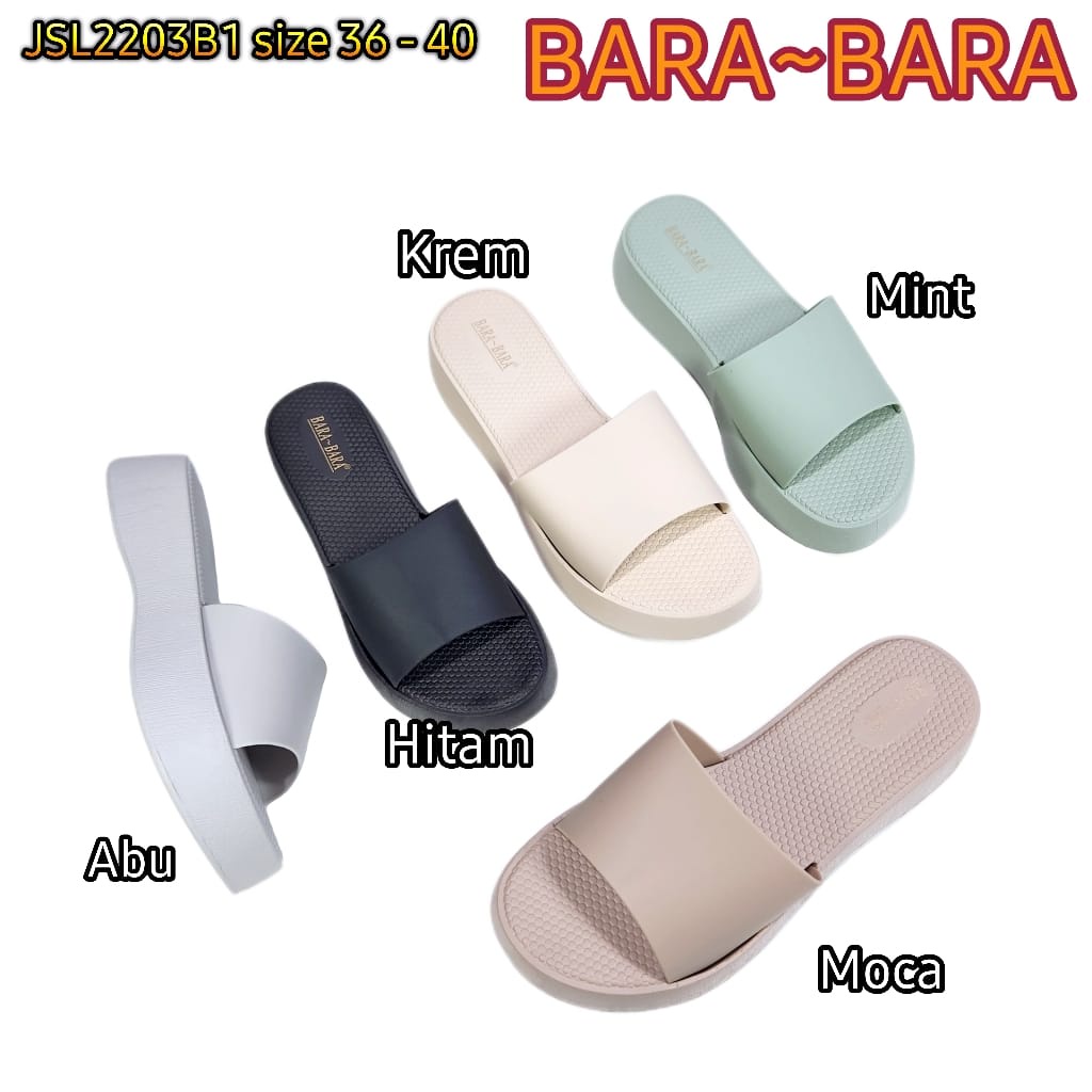 jelly sandal karet wanita bara bara selop murah import barabara cewek JSL2203B1