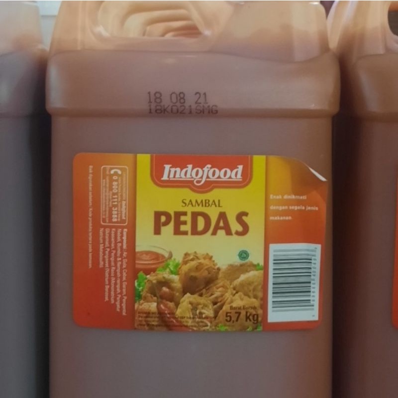 

sambal pedas indofood 5,7 kg