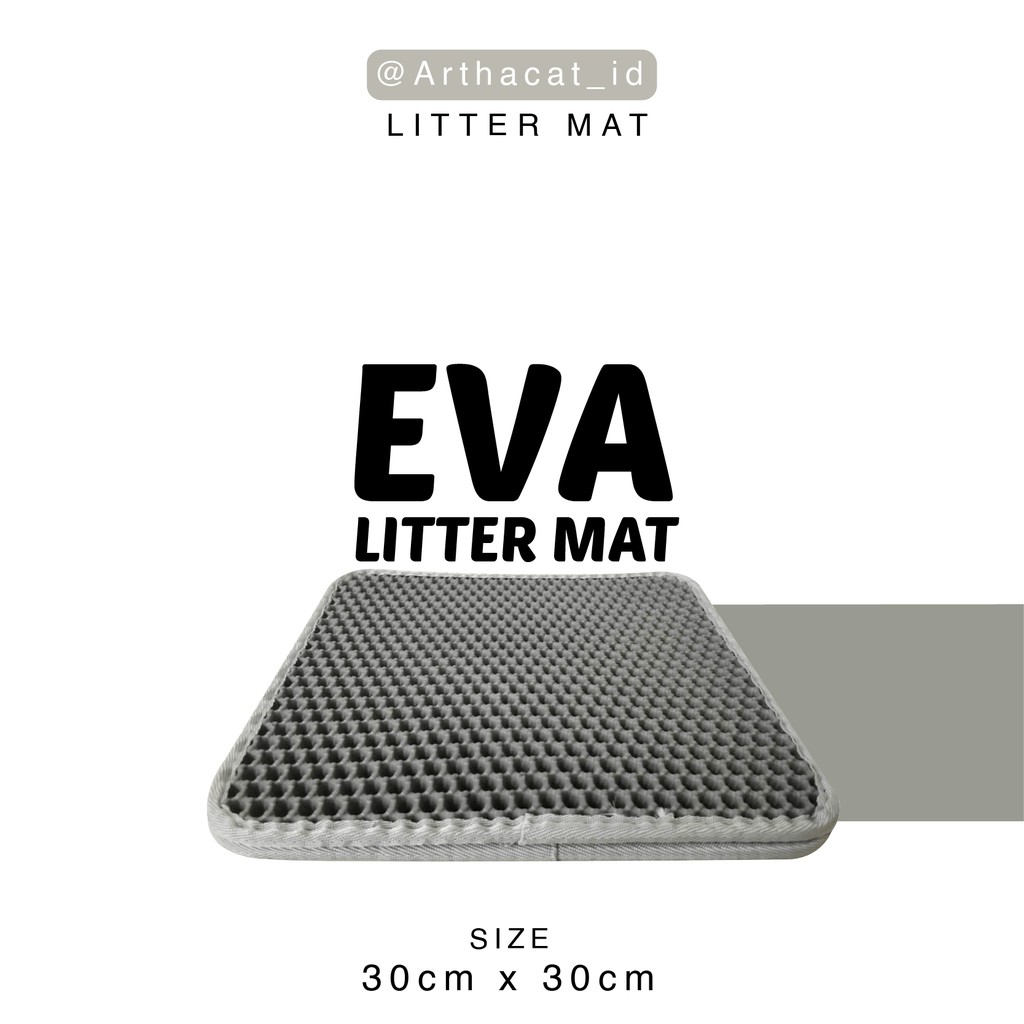 Mini Eva Double Layer Cat Litter Mat 30*30 cm - Keset Pasir Kucing