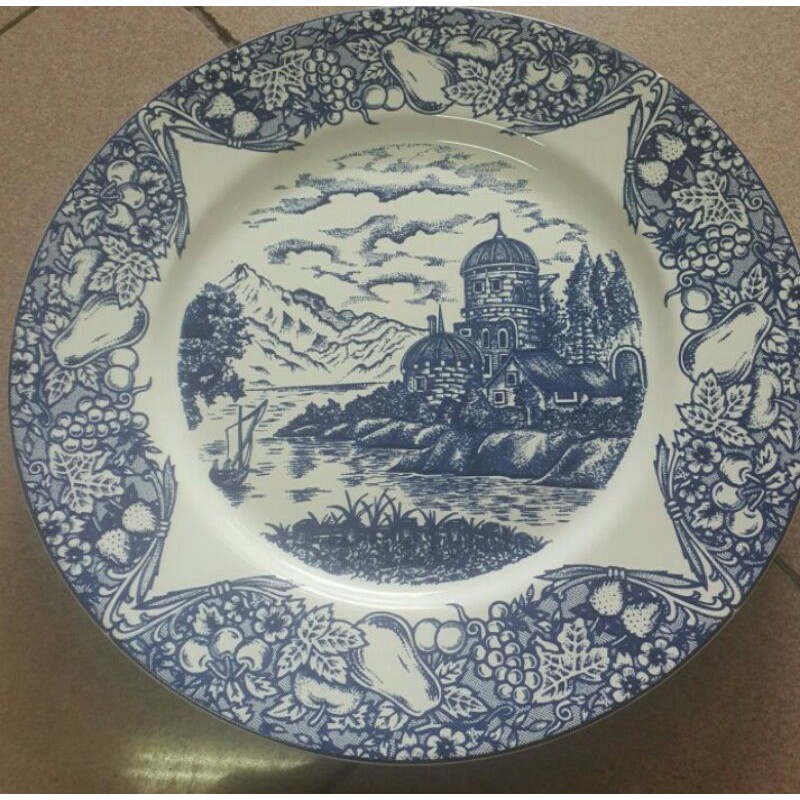 Dinner Plate Hias 25 cm Blue Painting