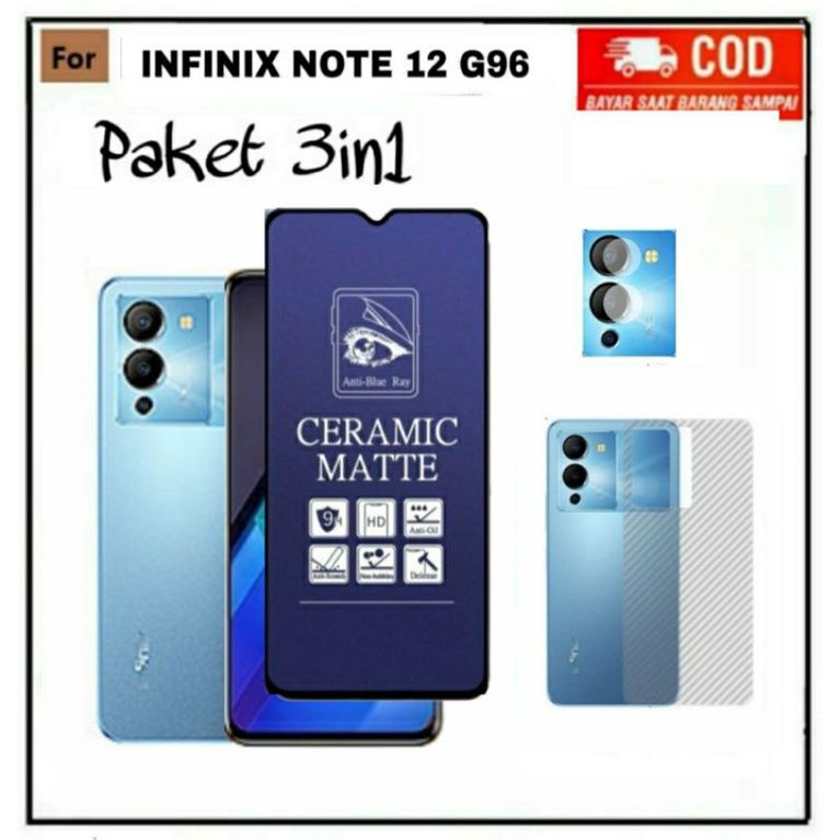 3IN1 TEMPERED GLASS BLUE LIGHT INFINIX HOT 11S NFC NOTE 12 G96 NOTE 11 NOTE 11 NFC TG LAYAR ANTI RADIASI KACA FULL COVER