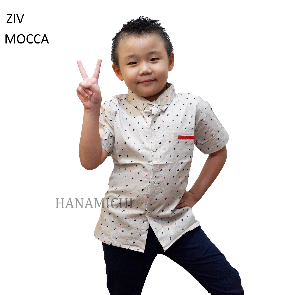 Hanamichi ZIV Baju Atasan Kemeja Anak Lengan Pendek