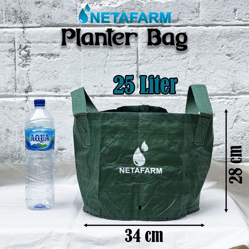 Planter Bag 25 Liter Hijau Kantong Pot Tanaman NETAFARM EG