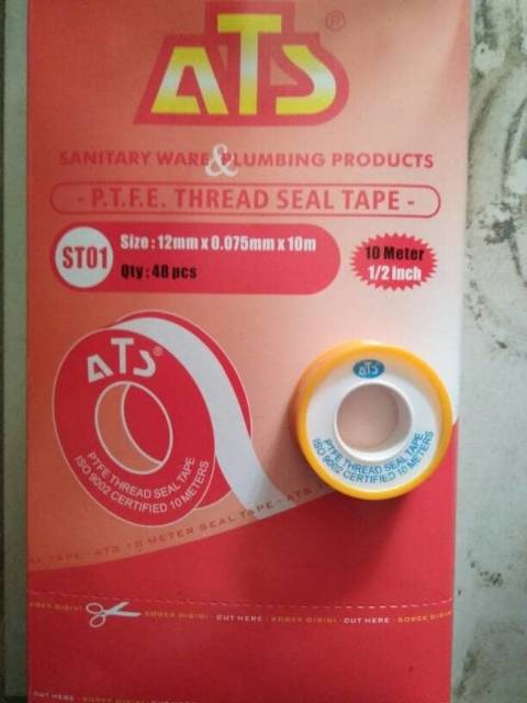 Seal Tape / Sealtape / Isolasi Pipa / Selotip Kran ATS 1/2&quot;