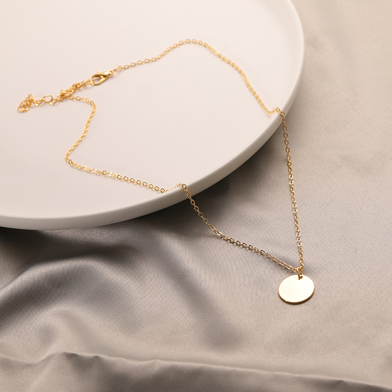 Round Piece Thin Chain Temperament Clavicle Chain