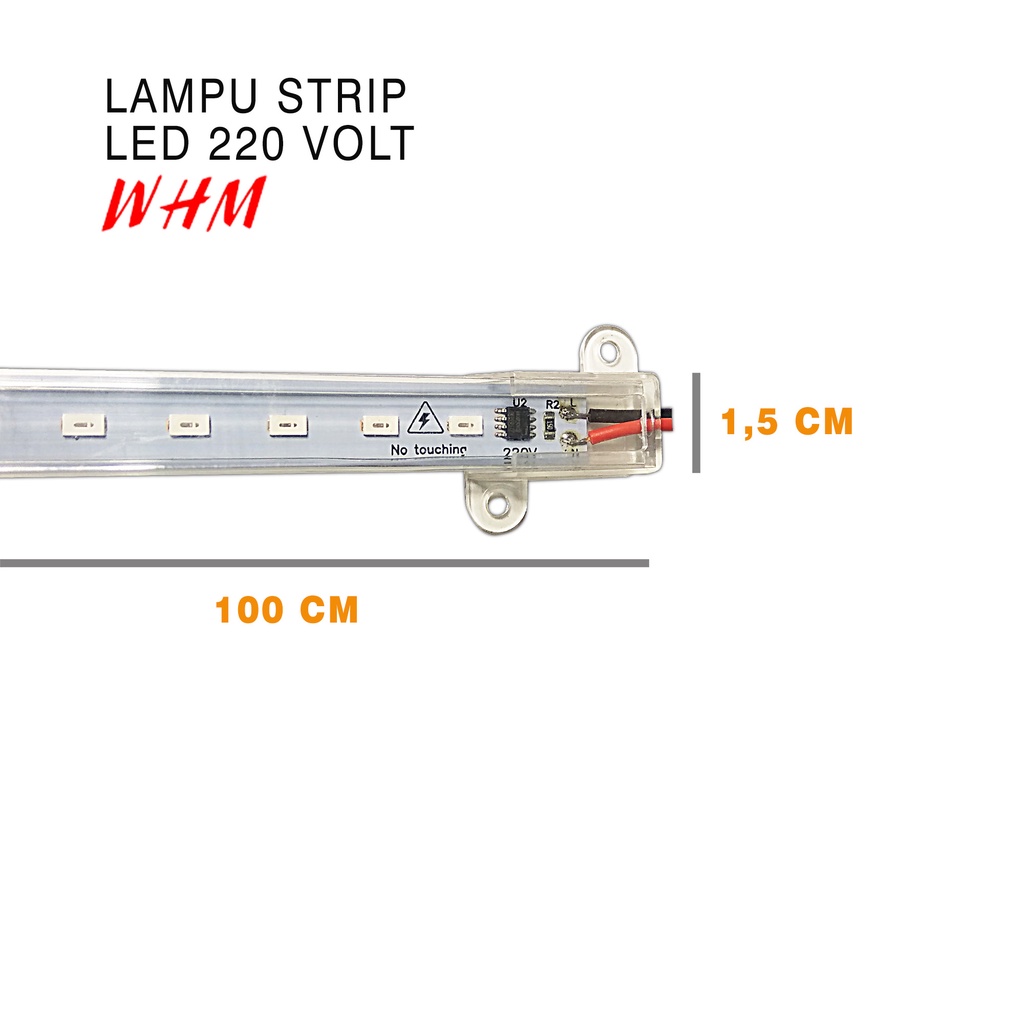 LAMPU LED STRIP Tube Light AC220V  TUBE BAR LAMP 100CM Dekorasi Rumah