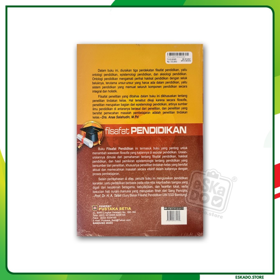 Filsafat Pendidikan - Anas Salahudin - Pustaka Setia