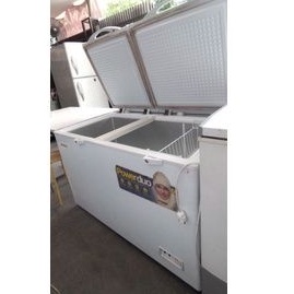Chest Freezer Box 2 Pintu Modena MD37W, Kapasitas 370 Liter, 183 Watt, SECOND SIAP PAKAI, Bandung & 