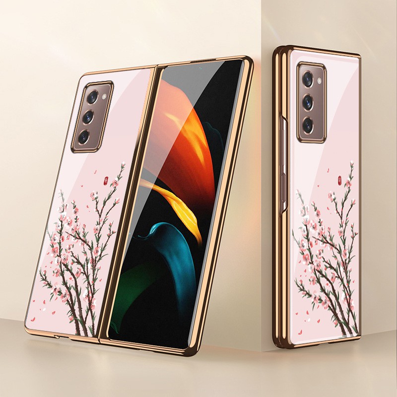 Jual Z Fold2 Case Tempered Glass Motif Peach Blossom Untuk Samsung Galaxy Z Fold 2 W21 Z Flip F7000 5g Z Fold 2 Shopee Indonesia