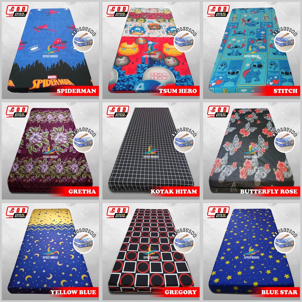 Sarung Kasur Busa &amp; Sprei Resleting 100x200  100x200x10 100x200x15  UC100