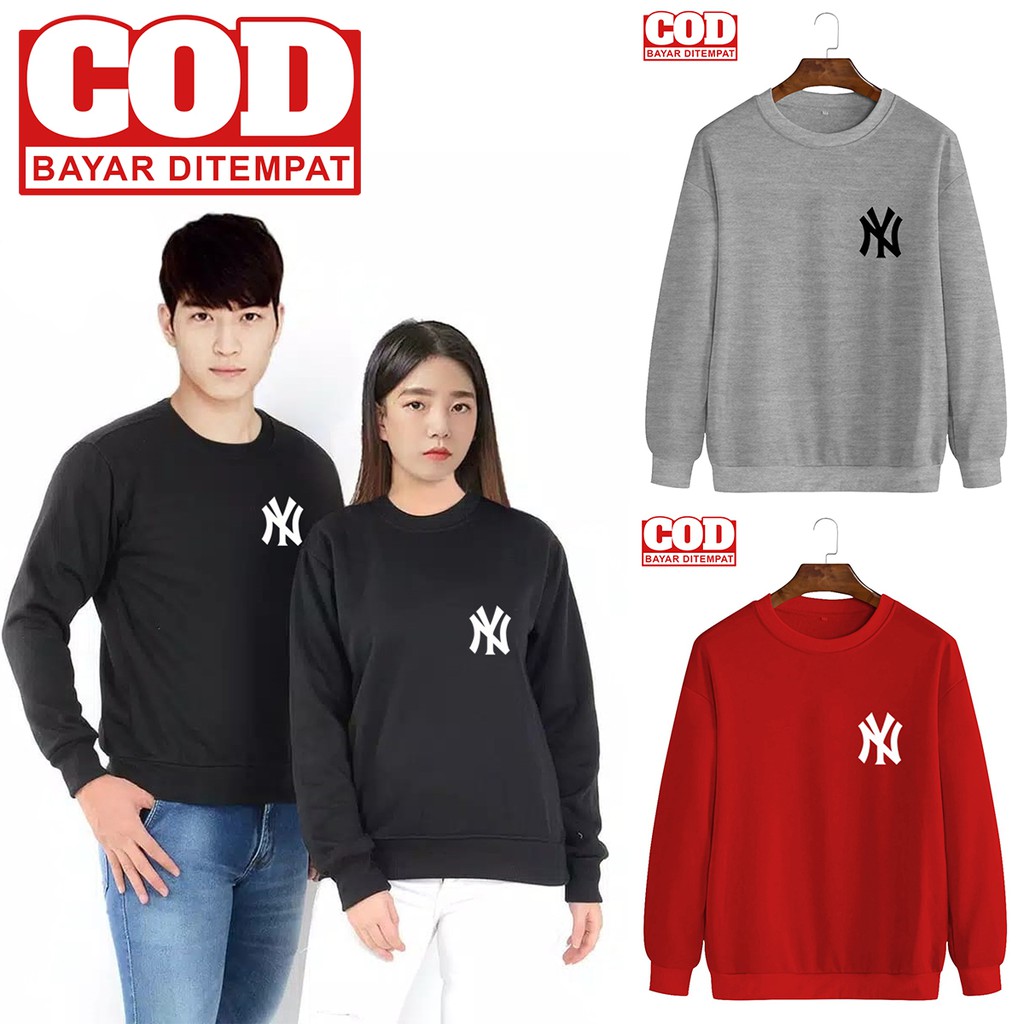 Sweater basic pria dan wanita || basic sweater motip logo MS0037