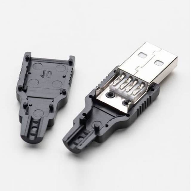 USB socket connector male DIY Soket USB kosong tipe jantan 4p