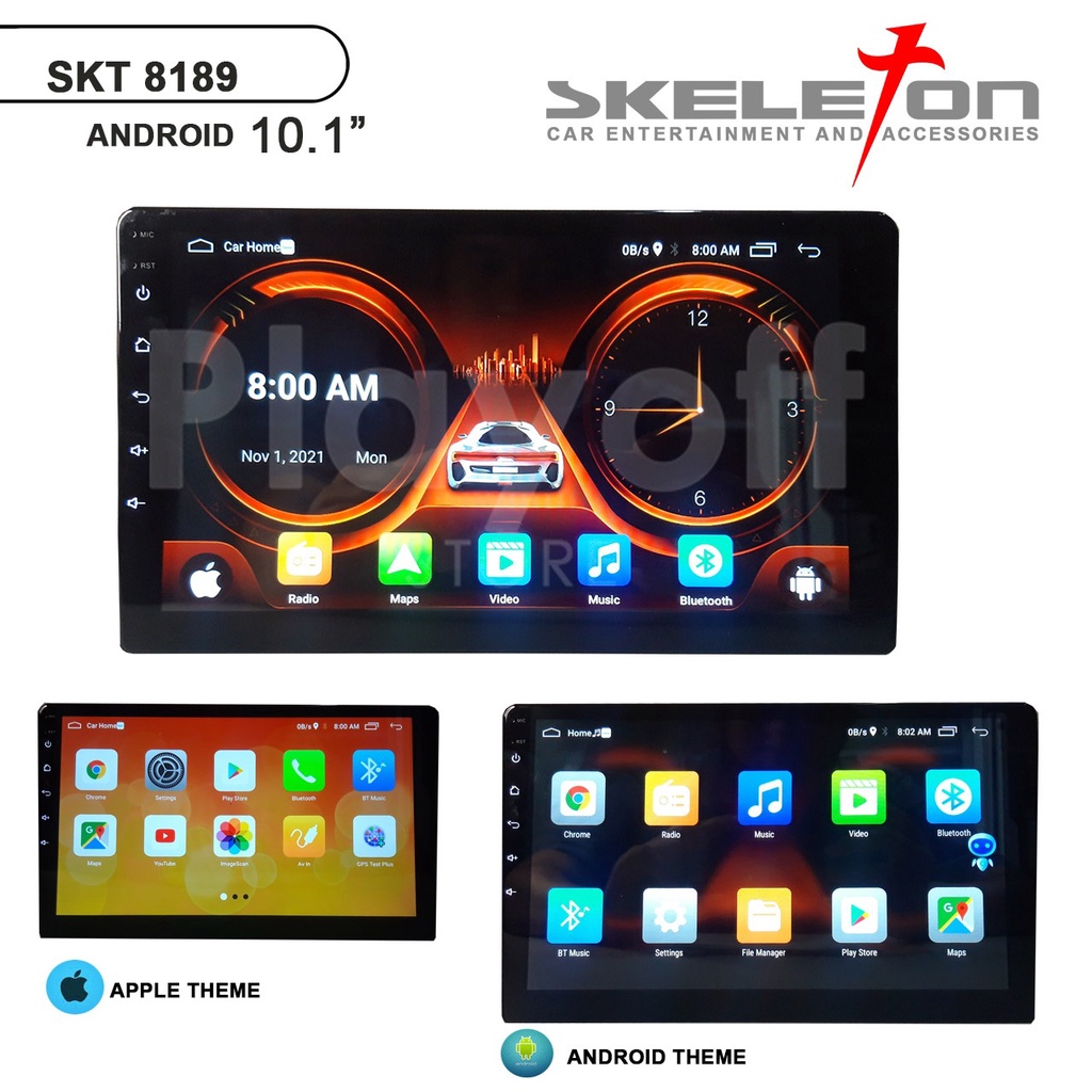 2 din Head Unit Android 10 inch Voice Command Skeleton 8189 Double Din Bluetooth GPS Mirrorlink