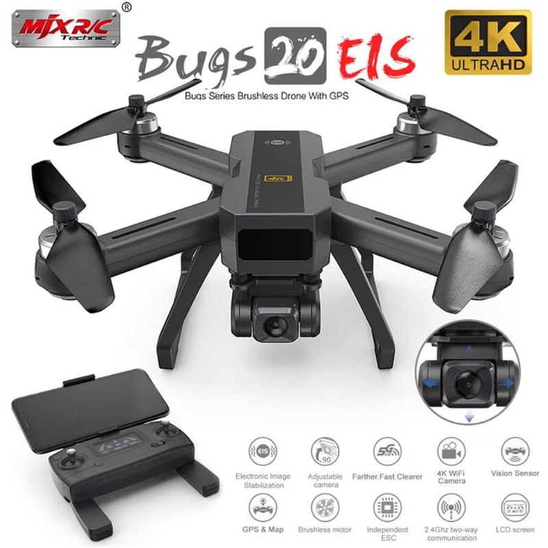 DRONE MJX B20 EIS B20EIS 4K CAMERA WIFI 5G DUAL GPS MODE AERIAL VIDEOGRAPHY