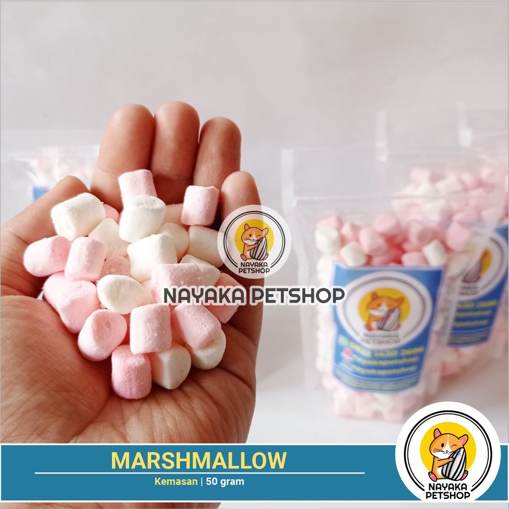 Marshmallow 50 gr Snack Hamster Makanan Cemilan Sugar Glider Extra Food