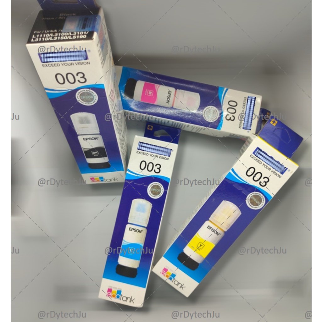 Tinta EPS0N 003 / Tinta Printer 003 (1SET) KUALITAS PREMIUM / Tinta 003 Murah