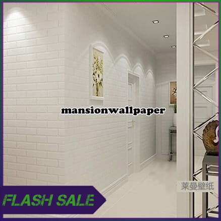 Wallpaper Dinding Bata Putih