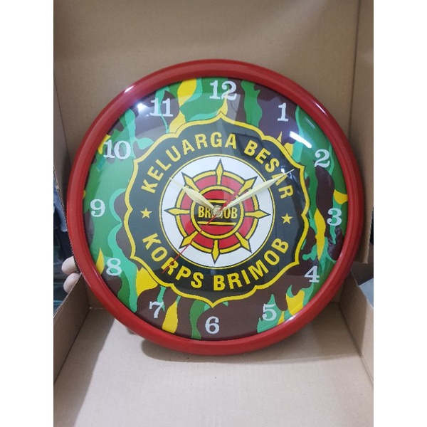 Jam dinding BRIMOB LORENG | Jam dinding logo | Jam BRIMOB loreng | Jam dinding army