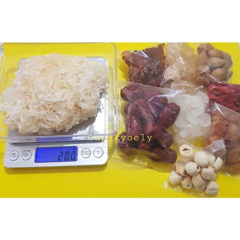 

Dessert Double Collagen Snow Bird Nest Peach Gum