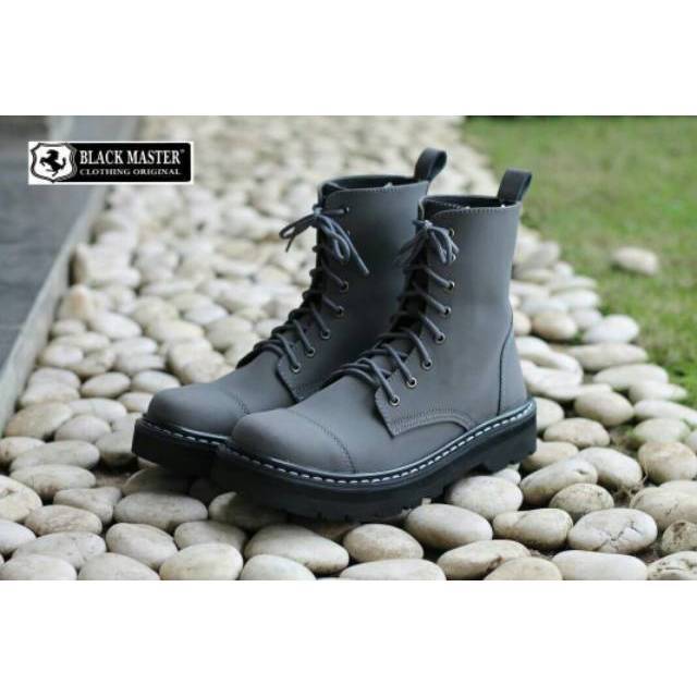 ISLAND - BLACK MASTER ORIGINAL | Original Sepatu Kulit Boots Biker Touring Rockers Gagah