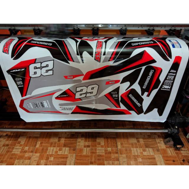 696 DEKAL STICKER DECAL STIKER KLX BF CRF D TRACKER FULL HOLOGRAM BISA REQUEST MOTIF BEBAS