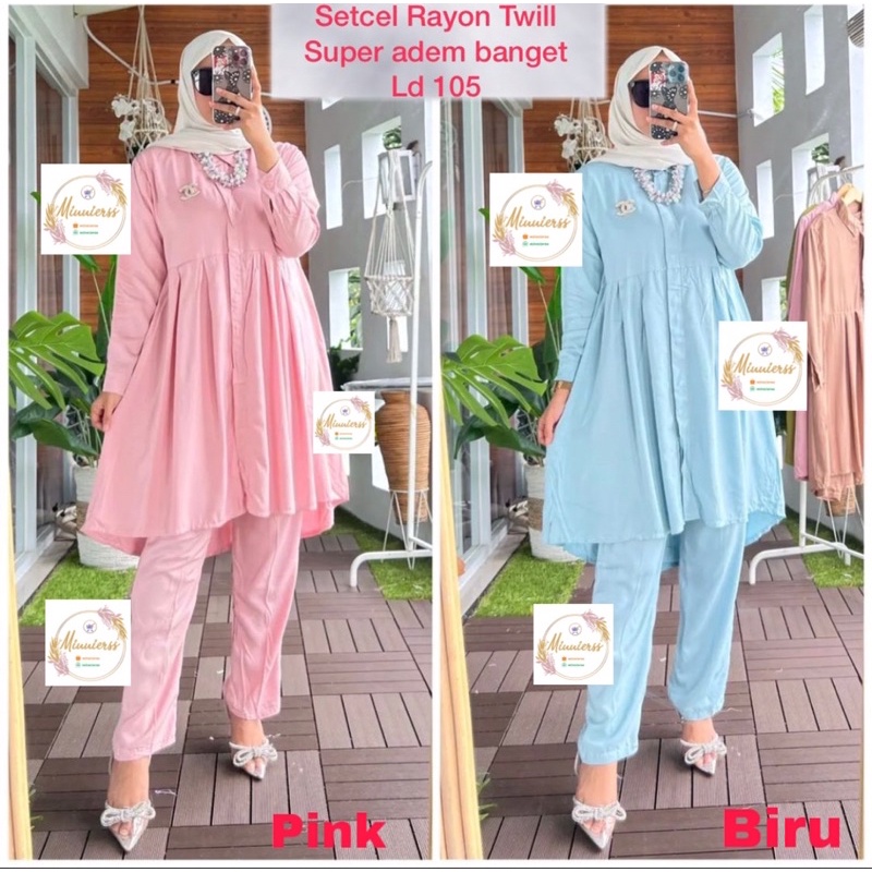 Setcel Setelan Celana Rayon Twill By Igrea