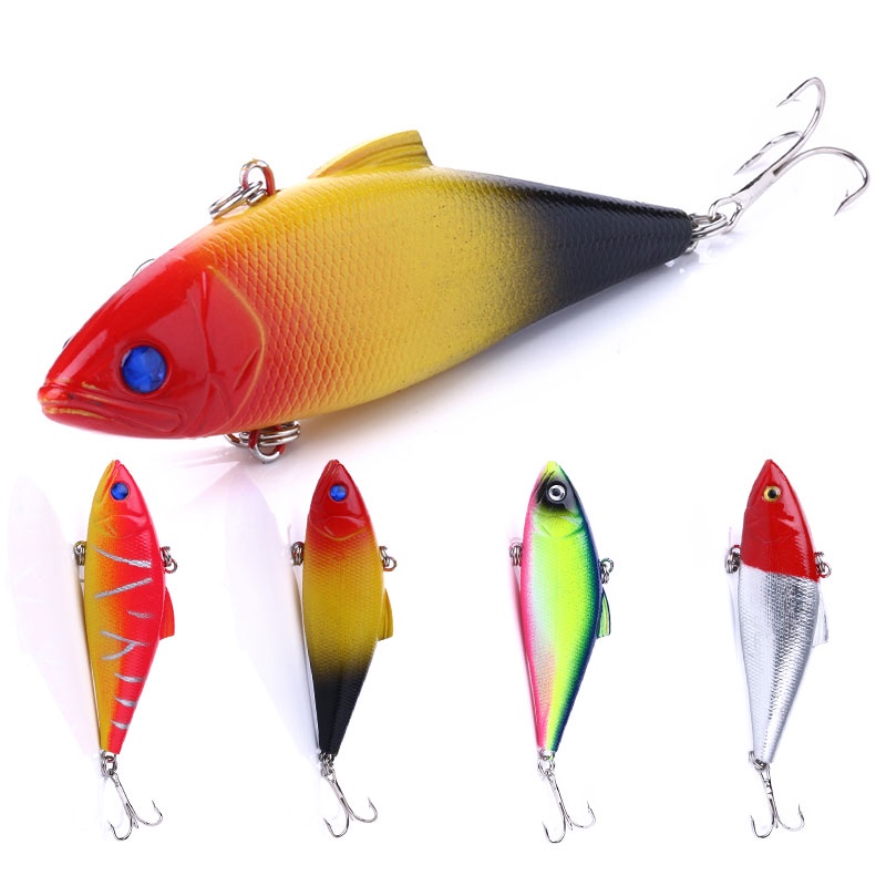 HENGJIA 4PCS/Lot 8.5cm/11.2g Vibration Fishing Lure Hard Plastic Artificial VIB Artificial Hard Bait
