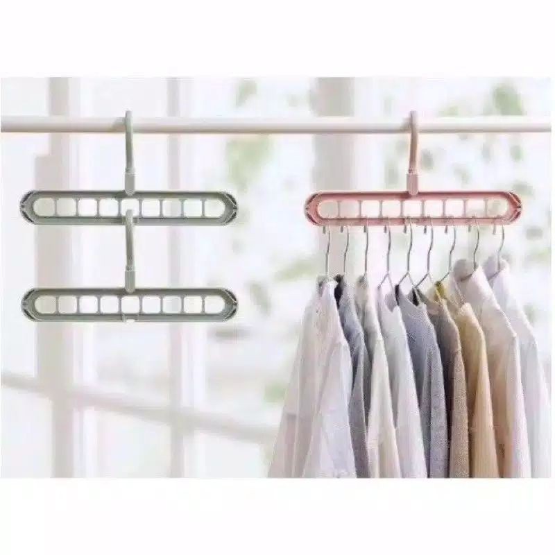 Jual Magic Folding Hanger Gantungan Baju Instan Jemuran Baju Multi