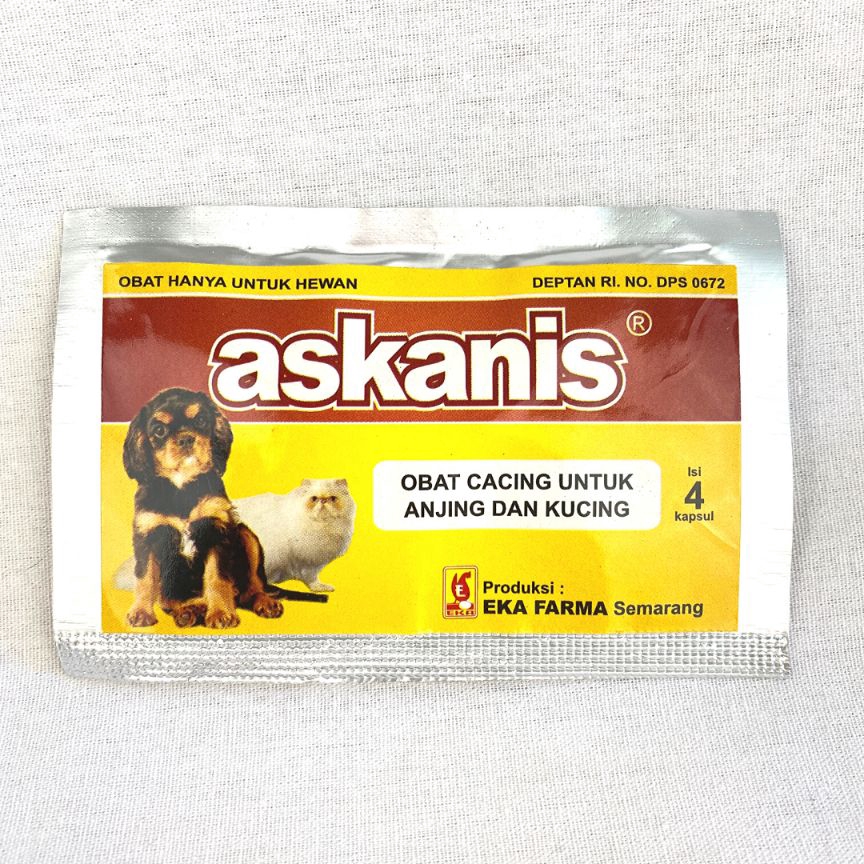 

EKAFARMA Obat Cacing Anjing Kucing ASKANIS 4Caps