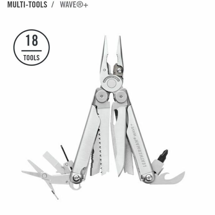 MULTITOOLS LEATHERMAN WAVE PLUS ORIGINAL PISAU LIPAT TANG SURVIVAL KIT DSFG46316