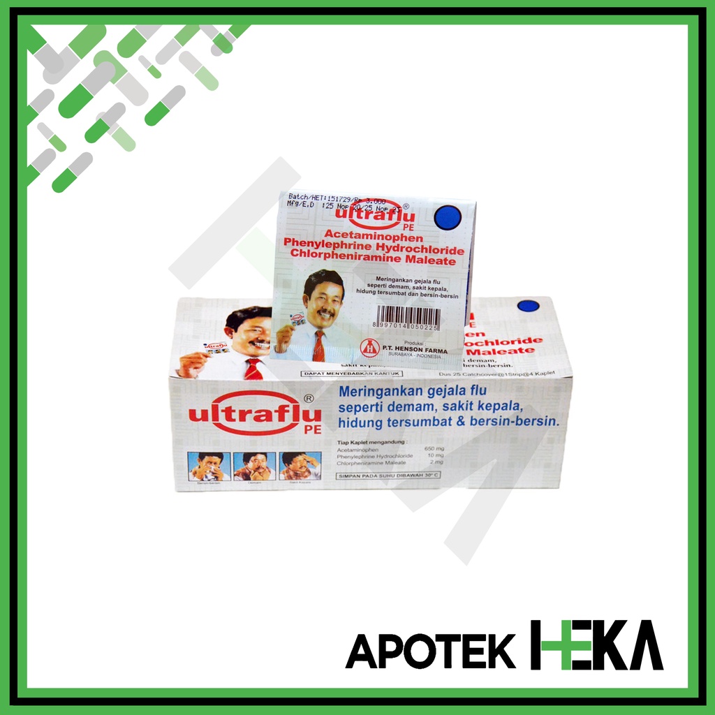 Ultraflu Tablet Box isi 25x4 - Meingankan Gejala Flu, Sakit Kepala (SEMARANG)