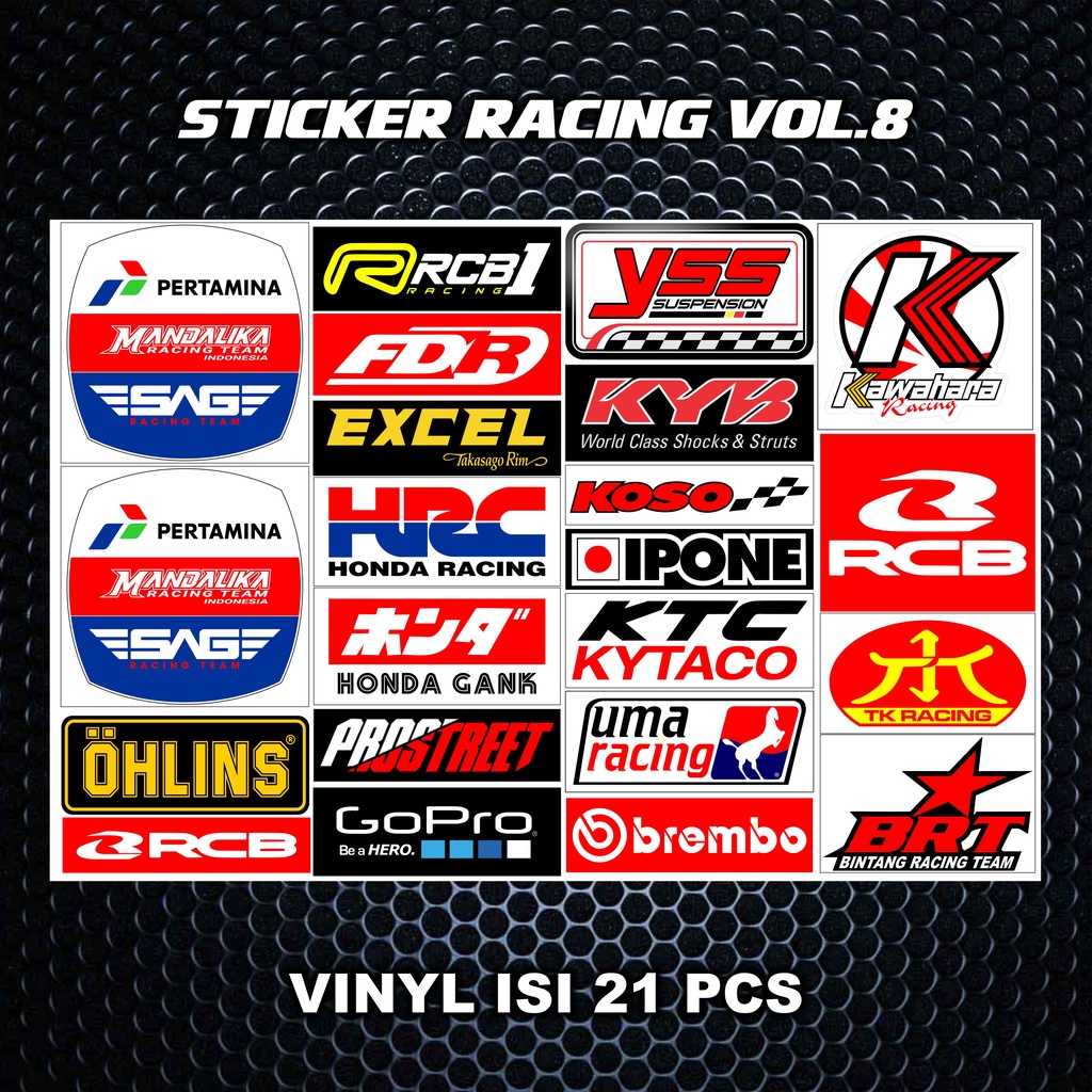 Sticker Racing / Stiker Motor / Logo Motor / variasi / stiker balap