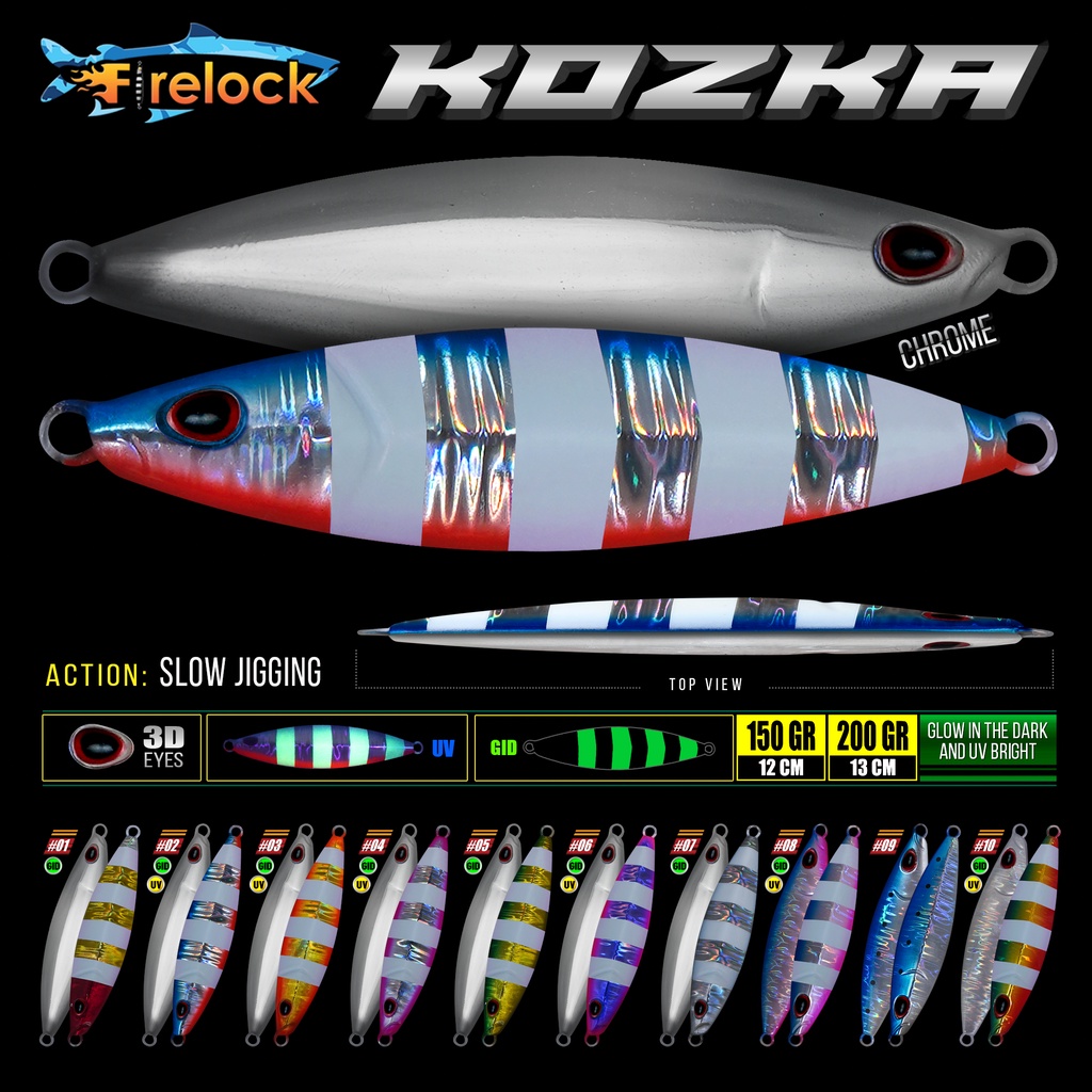 Umpan Pancing Metal Jig Firelock Kozka 150 / 200 GRAM