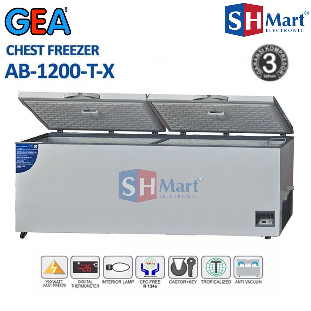 CHEST FREEZER GEA AB-1200TX AB1200TX 1050 LITER FREEZER BOX GARANSI RESMI (MEDAN)