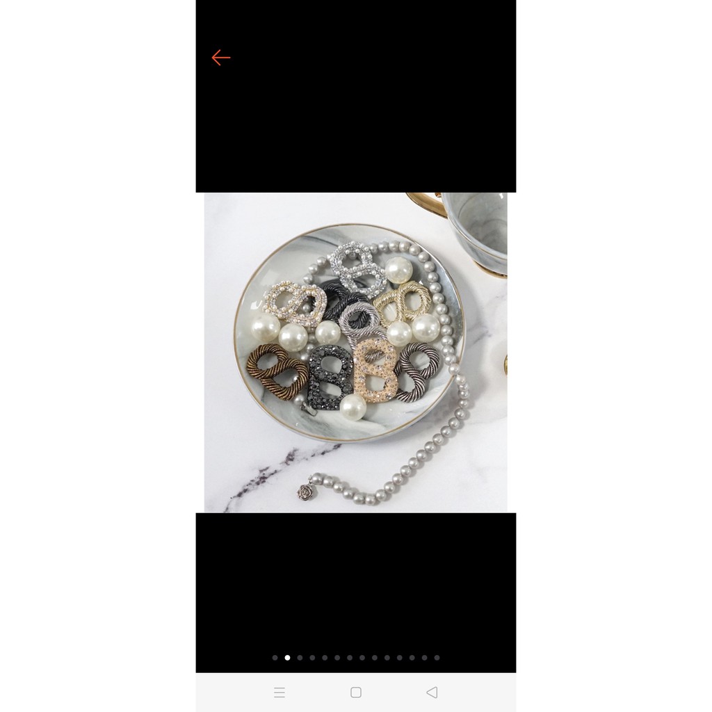 BUTTONSCARVES PERLA BROOCH - SWIRLED BROOCH - HEMATITE - SILK BROOCH