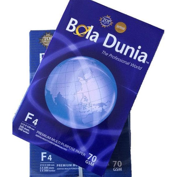 

Bola Dunia Kertas HVS F4 Folio 70 gsm 215 x 330 mm Print Fotocopy