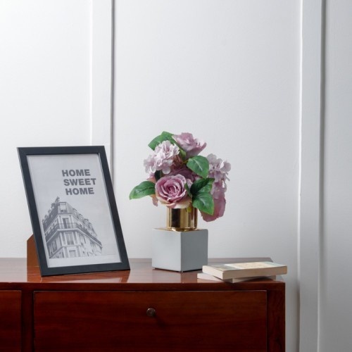 Brewsuniq Vas Bunga Keramik Surreal Centerpiece Platinum 17cm