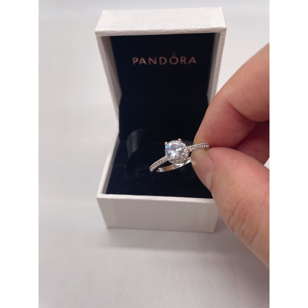 Pandora Cincin Sterling Silver 925 Dengan Cubic Zirconia Untuk Wanita