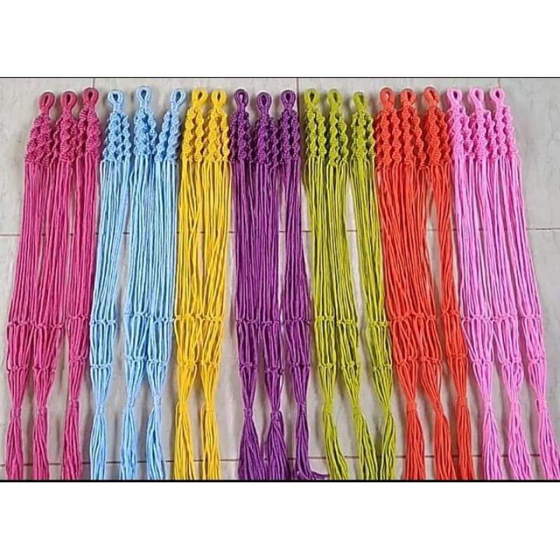 tali pot gantung talikur, warna warni