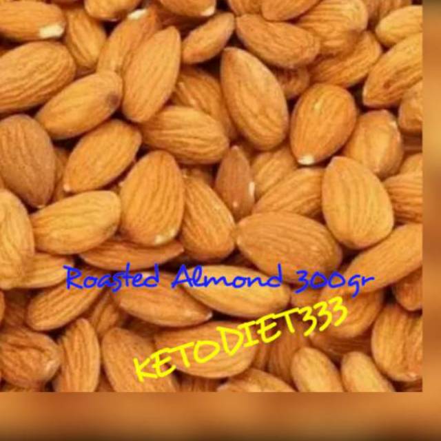 Roasted Almond 300gr untuk cemilan Keto Diet