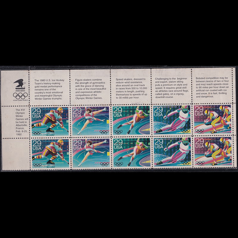 

Prangko United States 1992 - Winter Olympic Games - Albertville, France