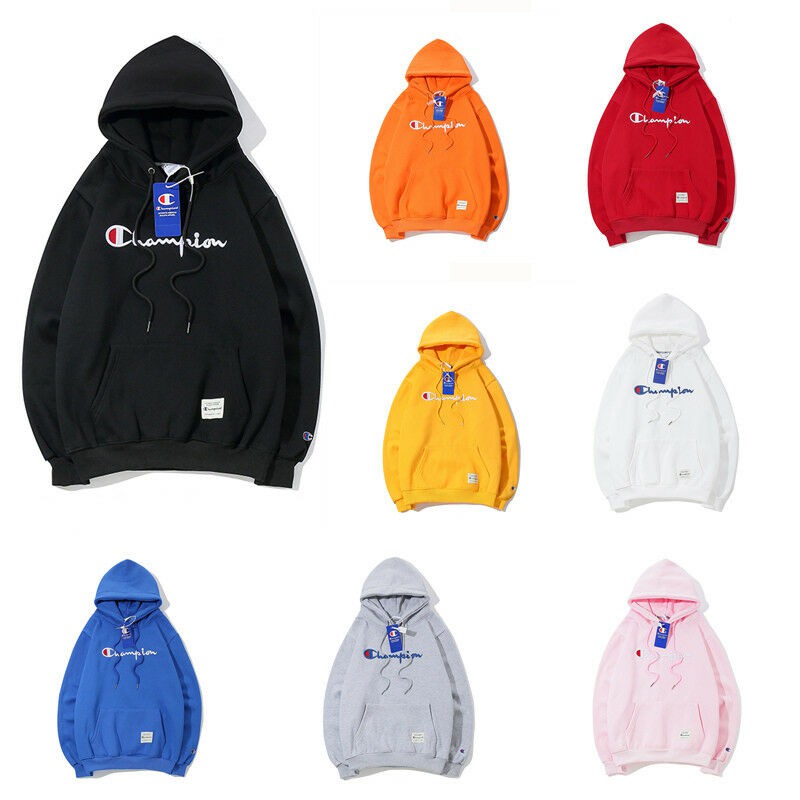 (BIG SALE) Hoodie Champion Navy Premium Bahan Tebal
