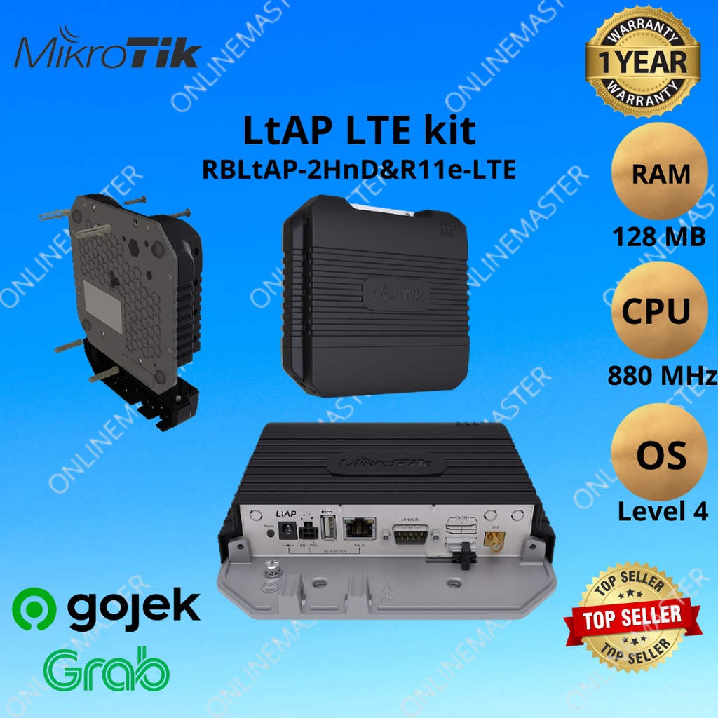 Mikrotik Routerboard LtAP LTE kit RBLtAP-2HnD&R11e-LTE 2.4GHz AP LTE