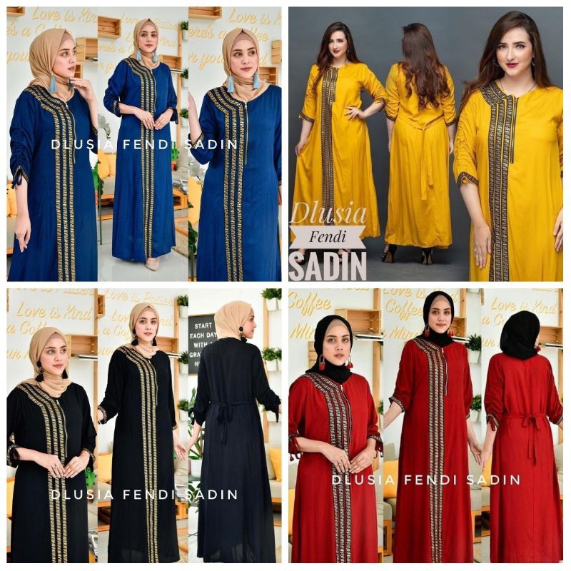 Daster Arabia DLUSIA FENDI SADIN / Baju Tidur Wanita Modern